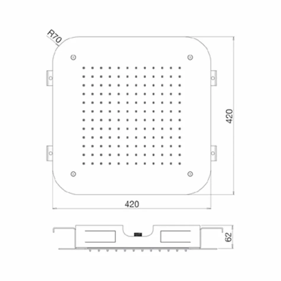 Sufitowa głowica prysznicowa ze stali nierdzewnej wyprodukowana we Włoszech - Elcan Viadurini
