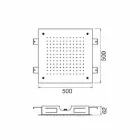 Sufitowa głowica prysznicowa ze stali nierdzewnej wyprodukowana we Włoszech - Cauro Viadurini