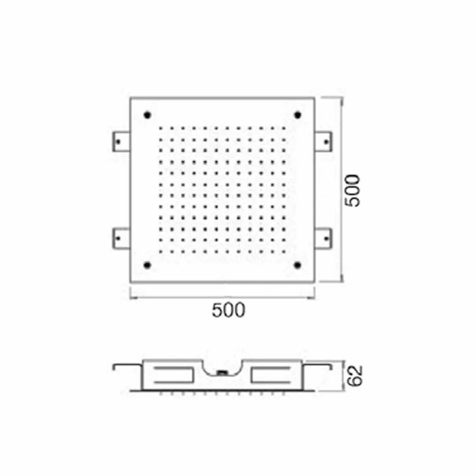 Sufitowa głowica prysznicowa ze stali nierdzewnej wyprodukowana we Włoszech - Cauro Viadurini