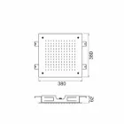 Sufitowa głowica prysznicowa ze stali nierdzewnej wyprodukowana we Włoszech - Cauro Viadurini