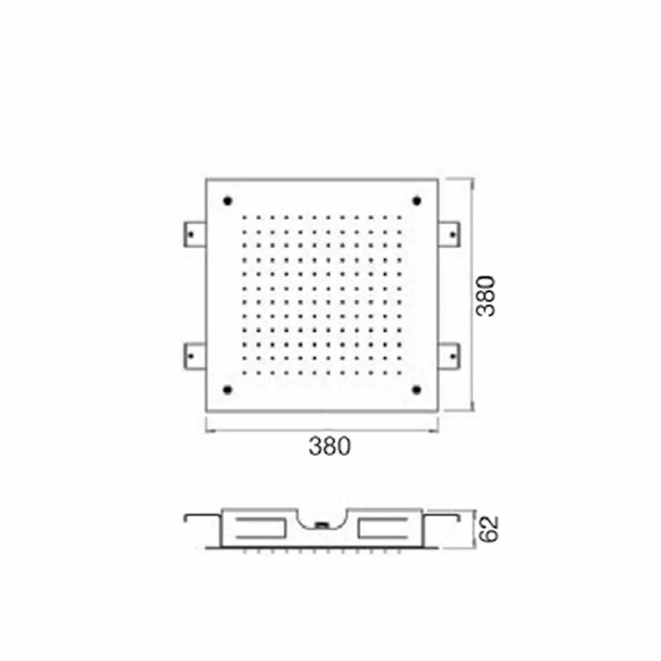 Sufitowa głowica prysznicowa ze stali nierdzewnej wyprodukowana we Włoszech - Cauro Viadurini