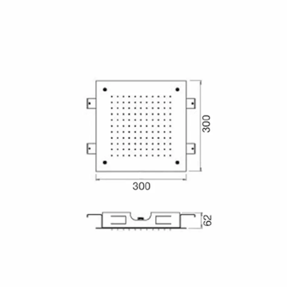 Sufitowa głowica prysznicowa ze stali nierdzewnej wyprodukowana we Włoszech - Cauro Viadurini