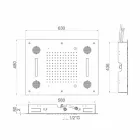 Stalowa głowica prysznicowa z chromoterapią i Bluetooth Made in Italy - Elbo Viadurini