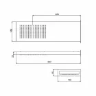 Stalowa głowica prysznicowa ze strumieniem deszczowym Made in Italy - Nairobi Viadurini