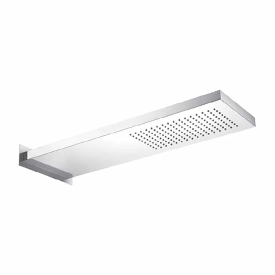 Stalowa głowica prysznicowa ze strumieniem deszczowym Made in Italy - Nairobi Viadurini