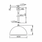 Głowica prysznicowa z dzwonkiem ze stali chromowanej Made in Italy - Auro Viadurini