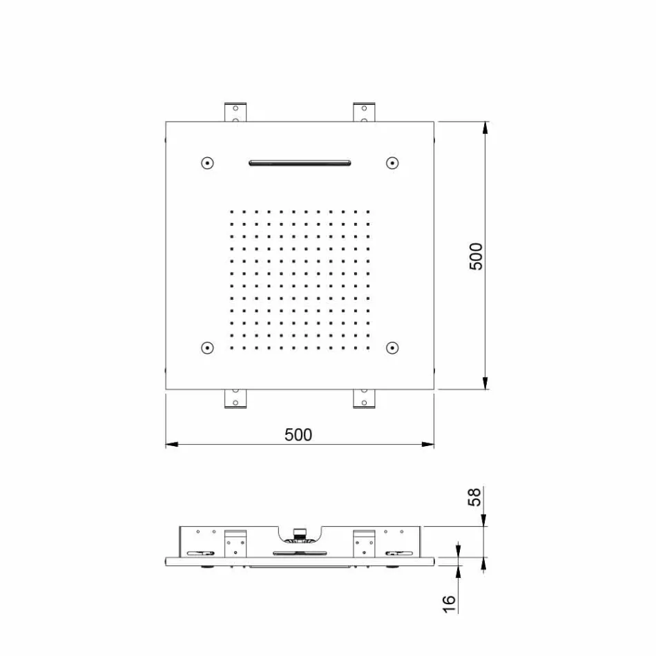 Głowica prysznicowa ze stali nierdzewnej z chromoterapią Made in Italy - Solver Viadurini