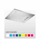 Głowica prysznicowa ze stali nierdzewnej z chromoterapią Made in Italy - Solver Viadurini