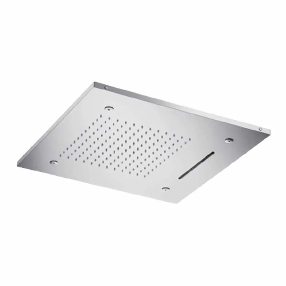 Głowica prysznicowa ze stali nierdzewnej z chromoterapią Made in Italy - Solver Viadurini