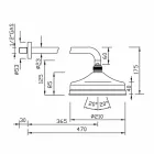 Mosiężna głowica prysznicowa z pojedynczym strumieniem Klasyczny design Made in Italy - Tenco Viadurini