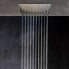 Kwadratowa sufitowa głowica prysznicowa ze stali Made in Italy - Starch Viadurini