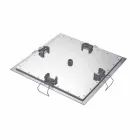 Kwadratowa sufitowa głowica prysznicowa ze stali Made in Italy - Starch Viadurini