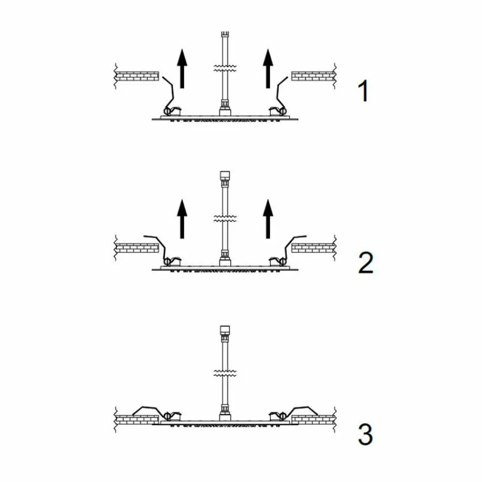 Kwadratowa sufitowa głowica prysznicowa ze stali Made in Italy - Starch Viadurini