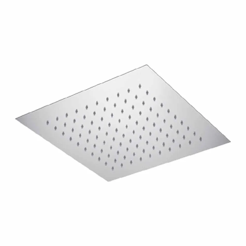 Kwadratowa sufitowa głowica prysznicowa ze stali Made in Italy - Starch Viadurini