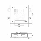 Kwadratowa głowica prysznicowa ze stali nierdzewnej z chromoterapią Made in Italy - Bilbo Viadurini