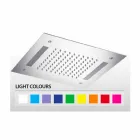 Kwadratowa głowica prysznicowa ze stali nierdzewnej z chromoterapią Made in Italy - Bilbo Viadurini