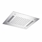 Kwadratowa głowica prysznicowa ze stali nierdzewnej z chromoterapią Made in Italy - Bilbo Viadurini