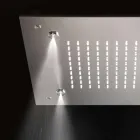 Kwadratowa głowica prysznicowa ze stali nierdzewnej z nebulizatorami Made in Italy - Selmo Viadurini