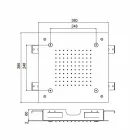 Kwadratowa głowica prysznicowa ze stali nierdzewnej z nebulizatorami Made in Italy - Selmo Viadurini