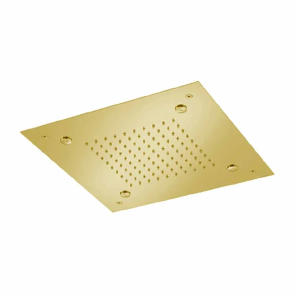 Kwadratowa głowica prysznicowa ze stali nierdzewnej z nebulizatorami Made in Italy - Selmo Viadurini