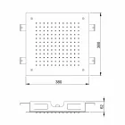 Kwadratowa głowica prysznicowa z pojedynczym strumieniem ze stali nierdzewnej Made in Italy - Jet Viadurini