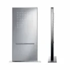 Prostokątna głowica prysznicowa ze stali nierdzewnej Made in Italy - Anito Viadurini