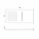 Prostokątna głowica prysznicowa ze stali nierdzewnej Made in Italy - Anito Viadurini