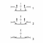 Okrągła głowica prysznicowa sufitowa z nowoczesnej stali Made in Italy - Damian Viadurini