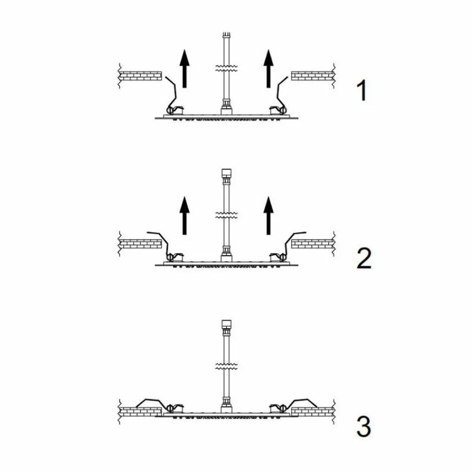 Okrągła głowica prysznicowa sufitowa z nowoczesnej stali Made in Italy - Damian Viadurini