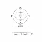 Okrągła głowica prysznicowa z pojedynczym strumieniem ze stali nierdzewnej Wyprodukowano we Włoszech - siarka Viadurini