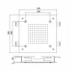 Stalowa głowica prysznicowa z deszczownicą i nebulizatorami Made in Italy - Selmo Viadurini