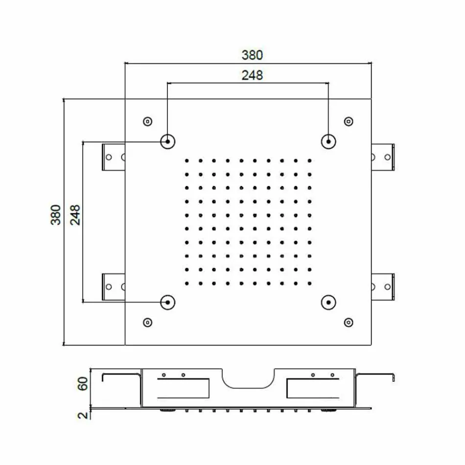 Stalowa głowica prysznicowa z deszczownicą i nebulizatorami Made in Italy - Selmo Viadurini