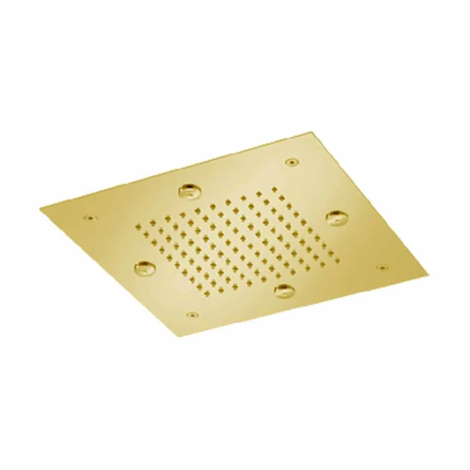 Stalowa głowica prysznicowa z deszczownicą i nebulizatorami Made in Italy - Selmo Viadurini