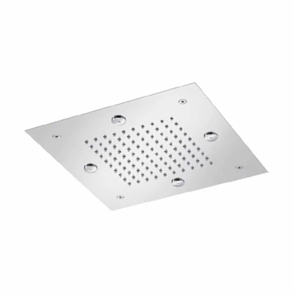 Stalowa głowica prysznicowa z deszczownicą i nebulizatorami Made in Italy - Selmo Viadurini