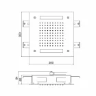 Pojedyncza głowica prysznicowa ze stali nierdzewnej z chromoterapią LED Made in Italy - Sauron Viadurini