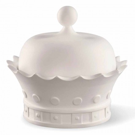 Ręcznie robiony ceramiczny ornament w kształcie korony Made in Italy - Kingo Viadurini