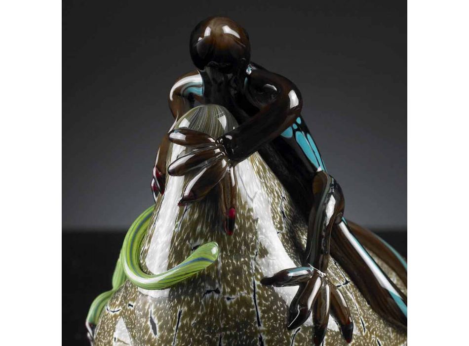 Ozdoba w kształcie jaszczurki z kolorowego szkła Made in Italy - Certola Viadurini