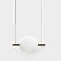 Zawieszenie designerskie ze szkła i mosiądzu ze światłem LED, 3 rozmiary - Alma firmy Il Fanale
