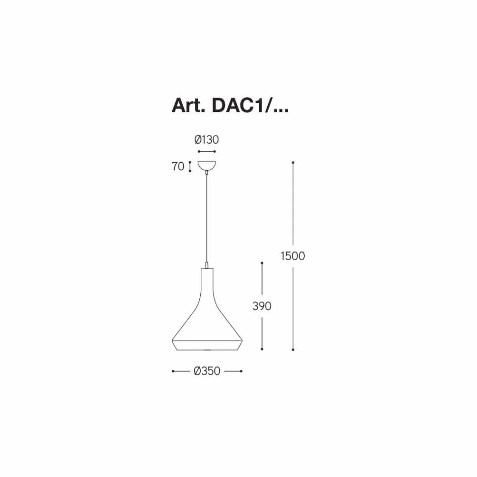 Zawieszenie z aluminium wykonane we Włoszech - Kapadocja Aldo Bernardi Viadurini