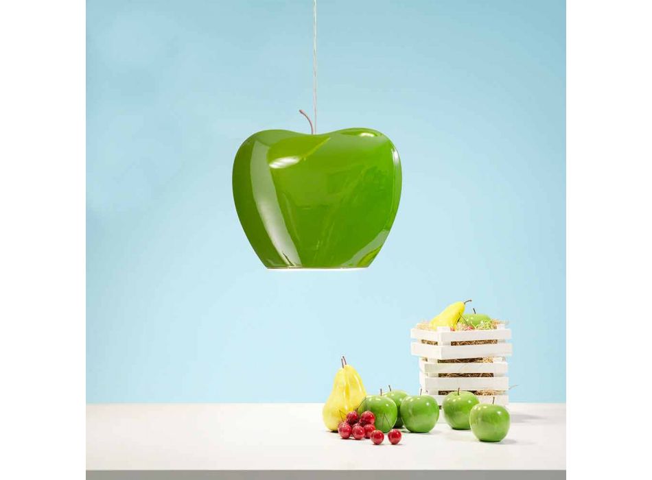 Zawieszenie w ceramice o kształcie jabłka - owoce Aldo Bernardi Viadurini