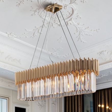 Pozłacany wisiorek z żelaza z kryształkami Made in Italy - Paryż Viadurini