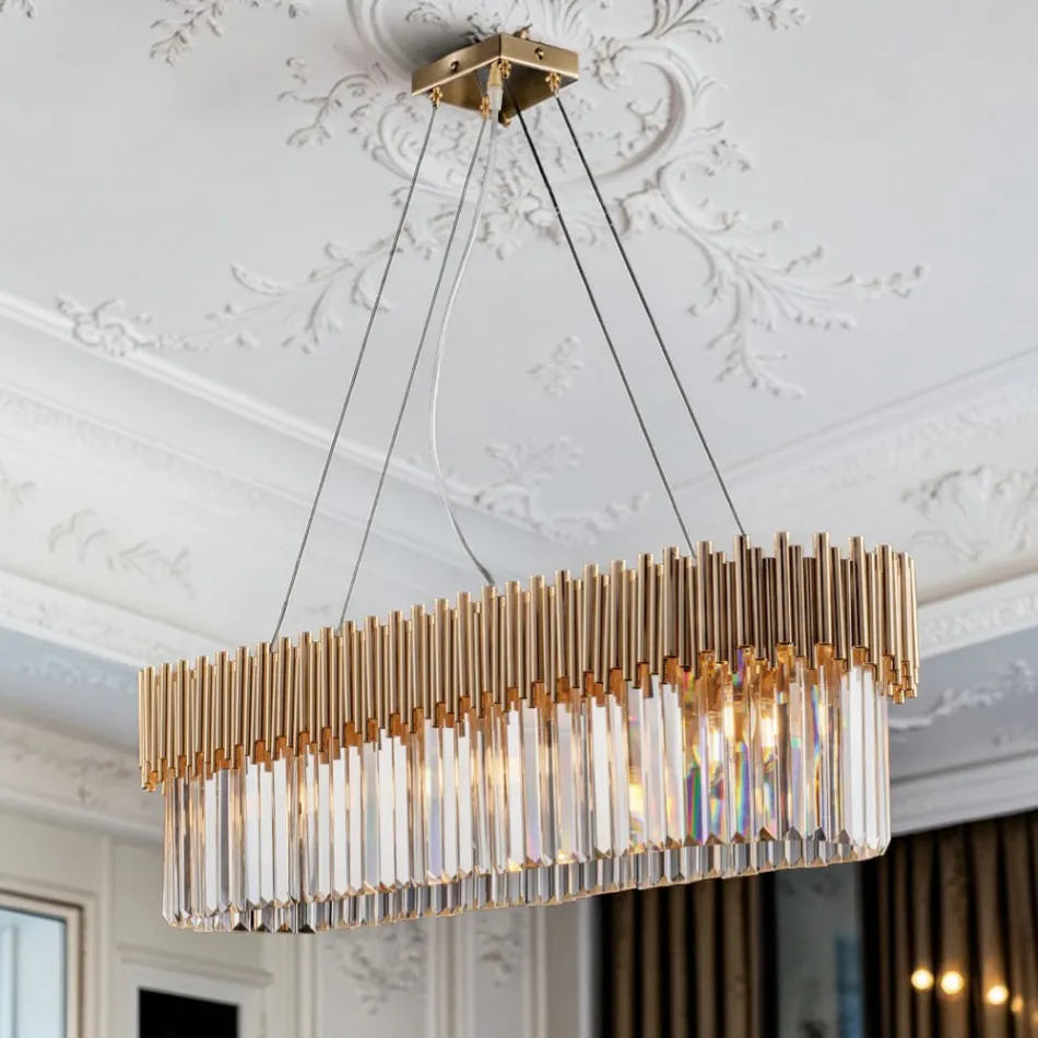 Pozłacany wisiorek z żelaza z kryształkami Made in Italy - Paryż Viadurini