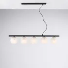 Lakierowana lampa wisząca z żelaza, wyprodukowana we Włoszech do dekoracji wnętrz - Berlin Viadurini