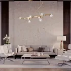 Lakierowana lampa wisząca z żelaza, wyprodukowana we Włoszech do wystroju wnętrz - Werona Viadurini