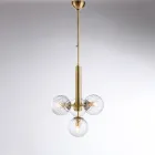 Lampa wisząca z żelaza Made in Italy do dekoracji wnętrz - Como Viadurini