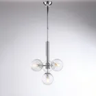 Lampa wisząca z żelaza Made in Italy do dekoracji wnętrz - Como Viadurini