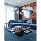 Lampa wisząca z żelaza, wyprodukowana we Włoszech, do dekoracji wnętrz - Creta Viadurini