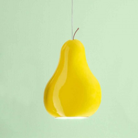 Nowoczesne ceramiczne zawieszenie w kształcie gruszki - Owoce Aldo Bernardi Viadurini