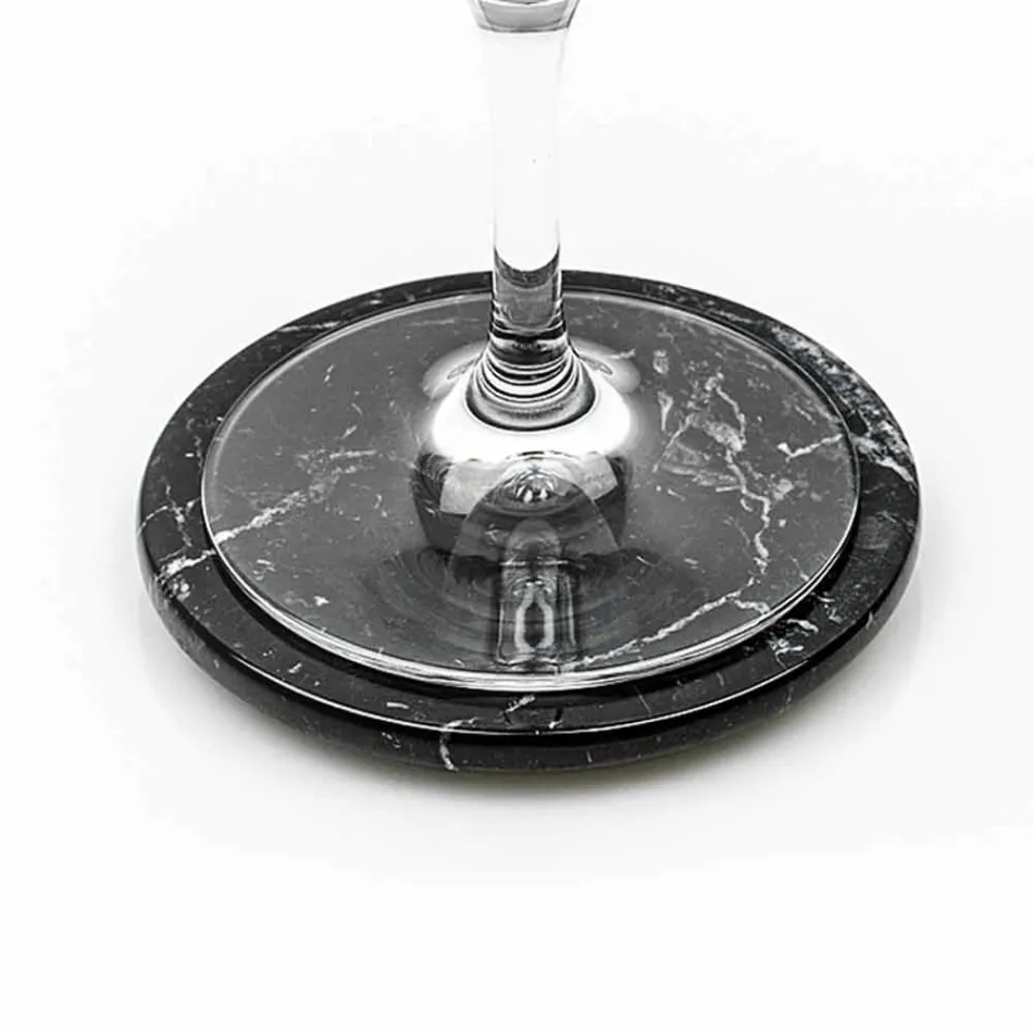 Nowoczesne podstawki z kolorowego marmuru Made in Italy, 2 sztuki - Nessa Viadurini