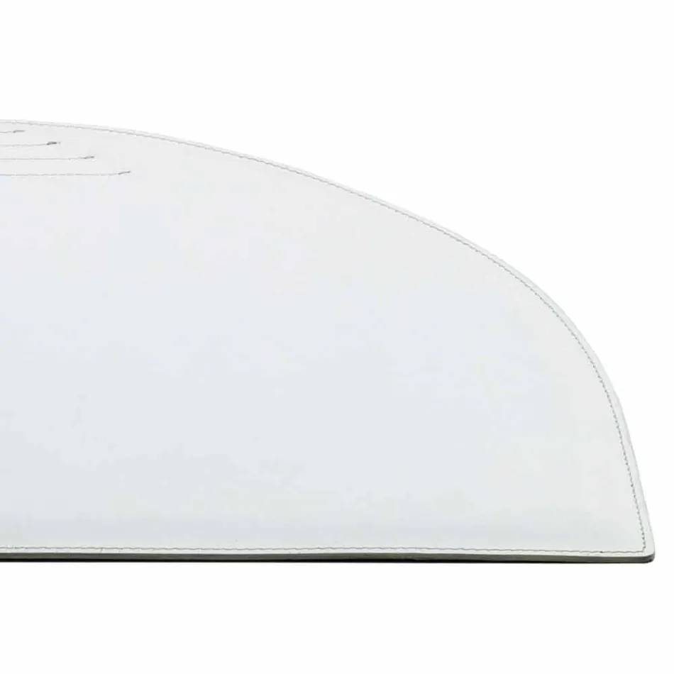 Regenerowana skórzana podkładka na biurko ze szwami Pen Stop Made Made in Italy - Medea Viadurini